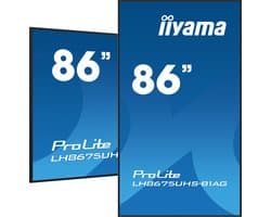 iiyama LH8675UHS-B1AG beeldkrant Digitale signage flatscreen 2,17 m (85.6") LCD Wifi 500 cd/m² 4K Ultra HD Zwart Type processor Android 11 24/7