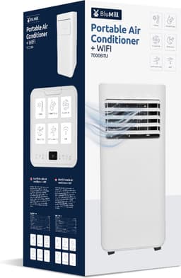 BluMill Smart Airco - Mobiele Airco met Wifi - 9000 BTU - Airconditioning - Geschikt voor Ontvochtiging - op Wieltjes - incl. Raamafdichting Kit — thumbnail 12
