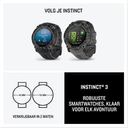 Garmin Instinct® 3 - Smartwatch - AMOLED - 50 mm - Bolt Blue - Limited edition — thumbnail 10