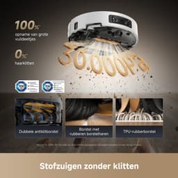 Aqua10 Ultra Roller Complete White - Robotstofzuiger met dweilfunctie – 30.000Pa Zuigkracht – AquaRoll™ & ThermoHub™ 100°C zelfreiniging – Tapijtveilig & slim Omnesight™ 2.0 navigatie – Voor harde vloeren & drempels — thumbnail 16
