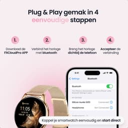 Siltcon® Auréa Smartwatch Dames - Horloge Dames - Stappenteller Horloge Dames - Hartslagmeter - Slaapmonitor - Saturatiemeter - Geschikt voor iOS/Android - AMOLED - RVS - Elke pols - Incl. 5 Bandjes — thumbnail 14