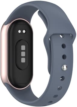 Stravo 2-Pack Siliconen bandjes Geschikt voor Xiaomi Smart Band 10 (Xiaomi Mi Band 10) / Xiaomi Smart Band 9 (Xiaomi Mi Band 9) / Xiaomi Smart Band 8 (Xiaomi Mi Band 8) - 2-pack Klassiek Sportief Siliconen Horlogebandje - Blauw + Starlight — thumbnail 3