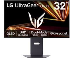 LG UltraGear 32GX850A-B - 4K OLED Gaming Monitor - Dual-Mode - 165hz-330hz - 32 inch