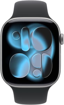 Apple Watch 11 - Wifi - 46mm - Space Grey Aluminium Case with Black Sport Band - M/L — thumbnail 1