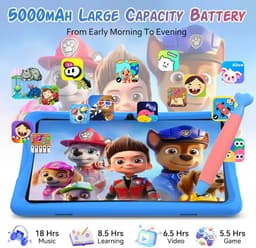 TABWEE K10 Tablet - 10.1 Inch FHD - 12GB RAM - 64GB ROM - SD 2TB - 5000 mAh - Android 15 - WiFi 6 - uitstekend cadeau voor kinderen - Blauw — thumbnail 8