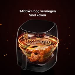 Livista Airfryer XXL – 6L – 8 Programma’s – LCD Touchscreen – PFAS-vrij – 1400W – Zwart — thumbnail 7