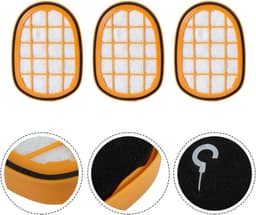 Stofzuigerfilters - 4 Stuks - Stofzuiger Schuimfilter - Steelstofzuiger - Schuimfilter - Filter Geschikt Voor Philips Speedpro Max 8000 Serie Fc5005/01, Cp0663/01 Aqua 7000 Serie Vervanging Schuimrubber Onderdeel - Oranje Kleur — thumbnail 3