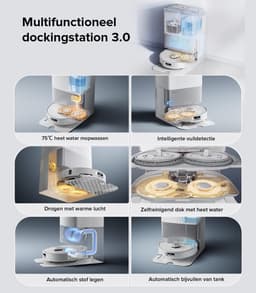 Roborock Qrevo Edge robotstofzuiger-18500Pa-met dweilfunctie&Liftable mop-anti-verstrengeling-Reactive Al-AdaptiLift-chassis-Hete Lucht Drogen-75 °C heet water mopwas-Zelfreinigend-videogesprek-Qrevo Master/S7 MaxV Ultra upgrade VS Qrevo Curv — thumbnail 10