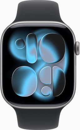 Apple Watch 11 - Wifi - 46mm - Space Grey Aluminium Case with Black Sport Band - S/M — thumbnail 1
