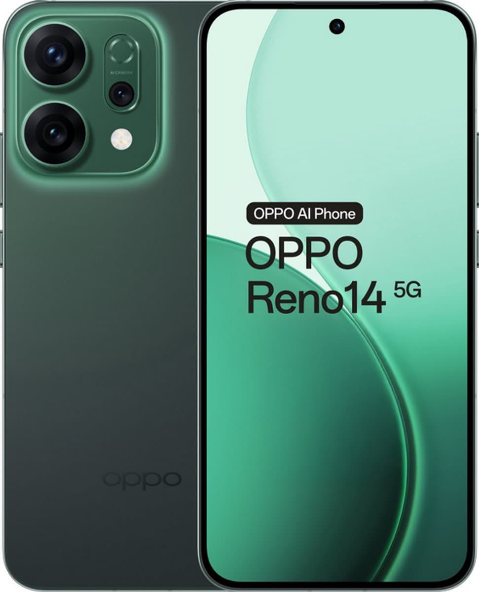 Oppo Reno14 5G - 12/256GB - Luminous Green — afbeelding 1