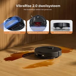 Roborock Q10 S5+ Set Robotstofzuiger en Dweil met Zelflediging-Zuigkracht van 10000 Pa-Vibrerende dweilpads-Handsfree Reinigen tot 7 Weken-Dubbel Anti-klitontwerp-Automatisch dweilen-Obstakelvermijding-Zwart-S8 Plus Upgrade-2 stofzakken — thumbnail 8