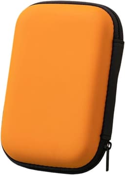 Externe harde schijfbehuizing met harde schijfvak voor 2,5-inch draagbare harde schijf HDD SSD, oranje, binnenverdeler met beschermhoes voor harde schijf van gaas — thumbnail 1
