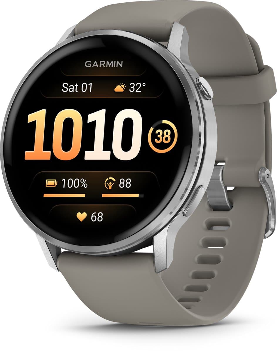 Garmin Venu 4 - Multisport smartwach - 45 mm - AMOLED - GPS - Zilverkleurig/grijs — afbeelding 1