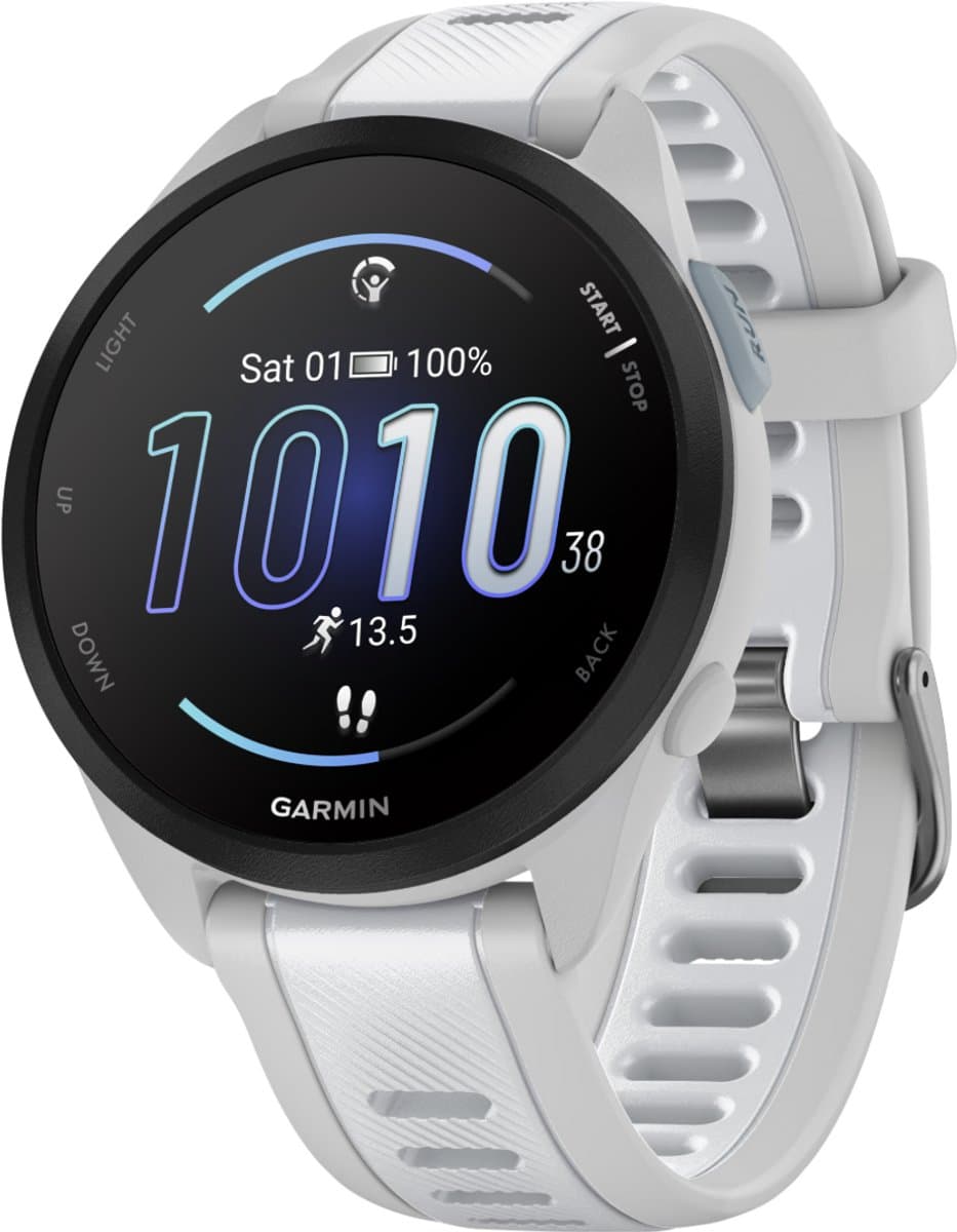 Garmin Forerunner 165 Music - Hardloophorloge - 43 mm - Mist Grey-Whitestone — afbeelding 1