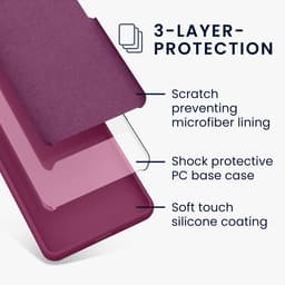kwmobile telefoonhoesje geschikt voor Google Pixel 9a - Hoesje met siliconen coating - Smartphone case in magenta-lila — thumbnail 8
