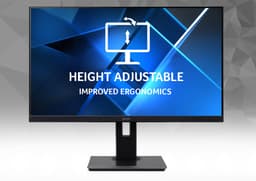 B247YCbmipruzx - 60cm (23.8'') ZeroFrame 16:9 4ms 250nits IPS LED VGA HDMI DP USB3.1 Type C(60W) MM Audio out USB3.1 (1Up 4Down) Hub Height adj. Pivot EURO EMEA TCO Black Acer EcoDisplay — thumbnail 13