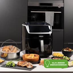 Princess 182080 Steam Airfryer 6,5L – 2-in-1 Stoomoven & Heteluchtfriteuse – 1700W – 8 Programma’s – Digitaal Display – Gezond Koken – Zwart — thumbnail 4