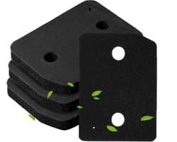 OIMG Set van 4 filters - geschikt voor Miele T1 wasdroger warmtepompdroger - 207 x 157 x 30 mm - Droger basisfilter - sponsfiltermat - condensdroger pluizenfilter schuimfilter spons - Pluisfilter voor condensdroger - Zwart