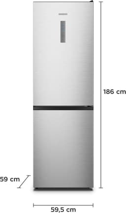 Heinrich´s HKS 3095 Koel- en vriescombinatie 304 liter - No Frost - XXL - koelvolume 207 l, vriesvak 97 l - stil 39 dB - energieklasse E - inox — thumbnail 3