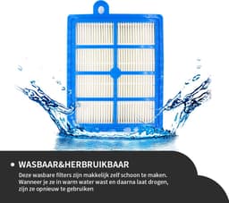Replacements® H13 HEPA filters geschikt voor Philips -AEG - Electrolux - 4 stuks — thumbnail 5