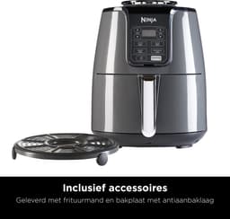 Ninja AF100EU - Multifunctionele Hetelucht Friteuse 3,8 liter - Grijs/Zwart — thumbnail 6