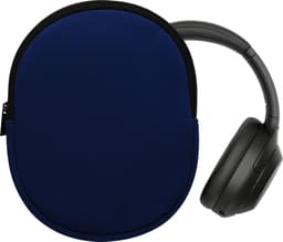 kwmobile hoes geschikt voor Sony WH-1000XM4 / WH-1000XM3 / Jabra Evolve 20 - 21,5 x 16 cm - Beschermhoes voor headset in donkerblauw - Van neopreen — thumbnail 1