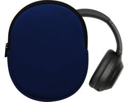 kwmobile hoes geschikt voor Sony WH-1000XM4 / WH-1000XM3 / Jabra Evolve 20 - 21,5 x 16 cm - Beschermhoes voor headset in donkerblauw - Van neopreen