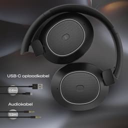 PowerLocus - Universe - Active Noise Cancelling Koptelefoon - Hybric ANC mode - 60+ uur batterijduur - Over-Ear - Microfoon - Koptelefoons - Deep Bass Modi - Zwart — thumbnail 7