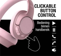 Fresh 'n Rebel Clam Core - Draadloze Bluetooth Koptelefoon - Over-Ear - 45 uur Speelduur - Pastel Pink — thumbnail 2