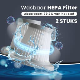 HomeShift® Auto Stofzuiger Draadloos V2 - Kruimelzuiger - Handstofzuiger - Kleine Stofzuiger - Draadloze stofzuiger - Air Duster - Nat & Droog - Grijs — thumbnail 4