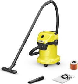 Kärcher WD 3 V-17/4/20 Nat- en Droogzuiger - 1000 W - 17 liter - Patroonfilter — thumbnail 1