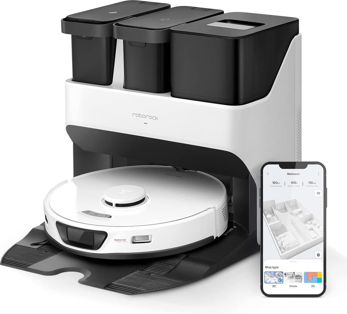 Roborock S7 Pro Ultra - Robotstofzuiger - Wit - Met laadstation - 3D Mapping - Zelf wassen, vullen, legen — afbeelding 1