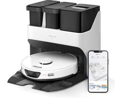 Roborock S7 Pro Ultra - Robotstofzuiger - Wit - Met laadstation - 3D Mapping - Zelf wassen, vullen, legen