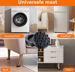 FLOOQ Wasmachine Dempers Pro Upgraded - Wasmachine Verhoger - Geschikt voor Wasmachine en Droger - 4 stuks — thumbnail 13
