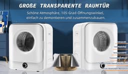 Merax Mini Droger 3KG - Wasdroger met Wandmontage - Luchtafvoerdroger - Wit — thumbnail 22
