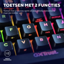 Trust GXT 867 Acira - Mechanisch Gaming toetsenbord - Mini - 60% - RGB Verlichting - PC/PS5 - Red Switches - Zwart — thumbnail 3