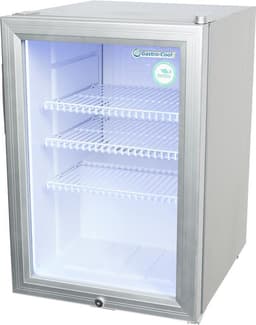 Gastro-Cool KW65 - Mini koelkast met glazen deur 62 Liter - Zilver/Zilver/Wit 204401 — thumbnail 5