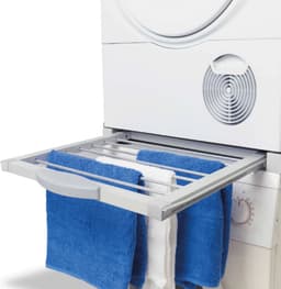 Roller - Aansluitframe wasmachine droger met waslijnrol - 60x60 cm - grijs — thumbnail 3