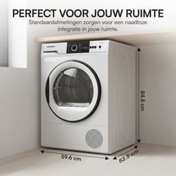 Heinner Wasdroger - Warmtepompdroger - 8 KG - 15 Programma's - LED Display - Trommelverlichting - Wit — thumbnail 7