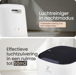 Zenvo Luchtreiniger- 360 m3/u - Werkt tegen huisstofmijt, hooikoorts, allergie, stof - Met HEPA 13 Filter - Air Purifier - Clean Air — thumbnail 2