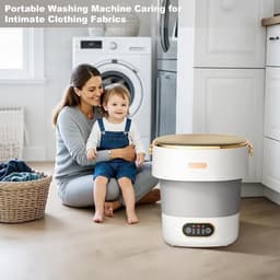 Mini Wasmachine met Centrifuge - Voor Kleine Wasgoed - Meerdere Programma's - — thumbnail 6