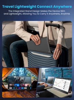 UPERFECT Portable Monitor 17.3" Gaming Monitor 2K 144Hz IPS 100% sRGB Draagbare monitor met VESA-bevestiging voor PS5/PC/Streaming with Dual USB-C/VESA Mount,for Laptop/Switch/MacBook (VESA Mount ) — thumbnail 9