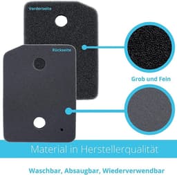 4 stuks- Droger Filter Sponsfilter - voor Miele 9164761 Warmtepompdroger - 207 x 157 x 30 mm Droger Pluizenfilter Sponsfilter - voor Wasdrogers - Basisfilter - mat zwart — thumbnail 6