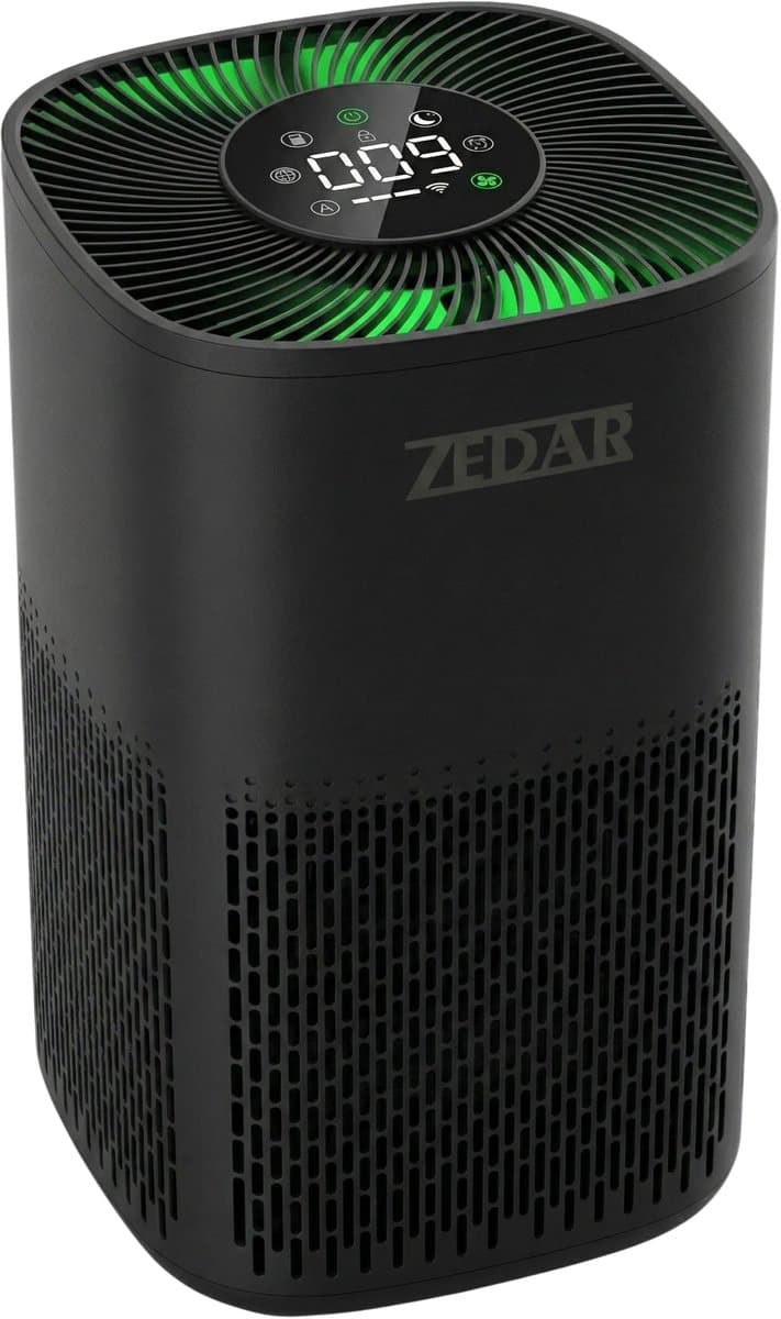 Luchtreiniger / Air Purifier met APP en HEPA 13 filter + koolstoffilter - Werkt tegen huisstofmijt, hooikoorts, allergie, stof, - 210 m³/u - Zedar L600 — afbeelding 1