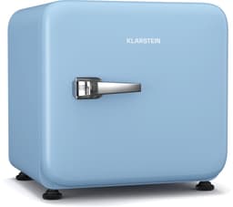 Klarstein Audrey Evo 43L minikoelkast - retro design, stil (40 dB), compacte koelkast met verstelbare pootjes en omkeerbare deur, mechanische thermostaat, wit, ideaal voor slaapkamers en kantoren — thumbnail 1