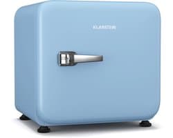 Klarstein Audrey Evo 43L minikoelkast - retro design, stil (40 dB), compacte koelkast met verstelbare pootjes en omkeerbare deur, mechanische thermostaat, wit, ideaal voor slaapkamers en kantoren