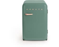 CREATE - Koelkast in retrostijl - Sage - Handvat Roségoud - FRIDGE RETRO 107L