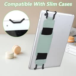 E-reader, geschikt voor tablets van 6-8 inch, met polsbandje als standaard, flexibel ontwerp, gemaakt van PU-leer, zwart. — thumbnail 6