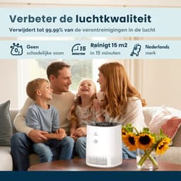 Vibrix PureFlow15 Luchtreiniger / Air Purifier – HEPA H13 + koolstoffilter – 100 m³/u – Voor kamers tot 15 m² – Ionisator – App-bediening – Zeer stil met slaapstand – Luchtkwaliteitindicator — thumbnail 13