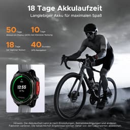 DOOGEE Anywise W1 Pro -Militair smartwatch-AI spraakbesturing-5ATM-Dual band GPS-Offline kaarten-170 sportmodi-1,43 inch AMOLED-Fitnesstracker-Bellen en gebeld worden-18 dagen extra lange batterijduur-Zaklamp-Geschikt voor Android en iPhone — thumbnail 6